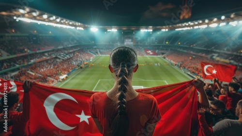 Turkey Football Supporters in Stadium

