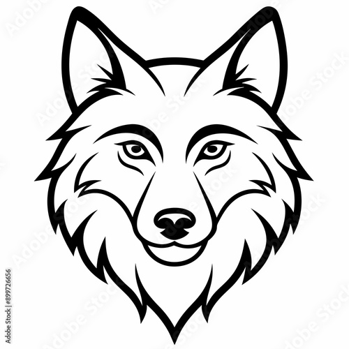 Wolf Silhouette Vector Illustration 