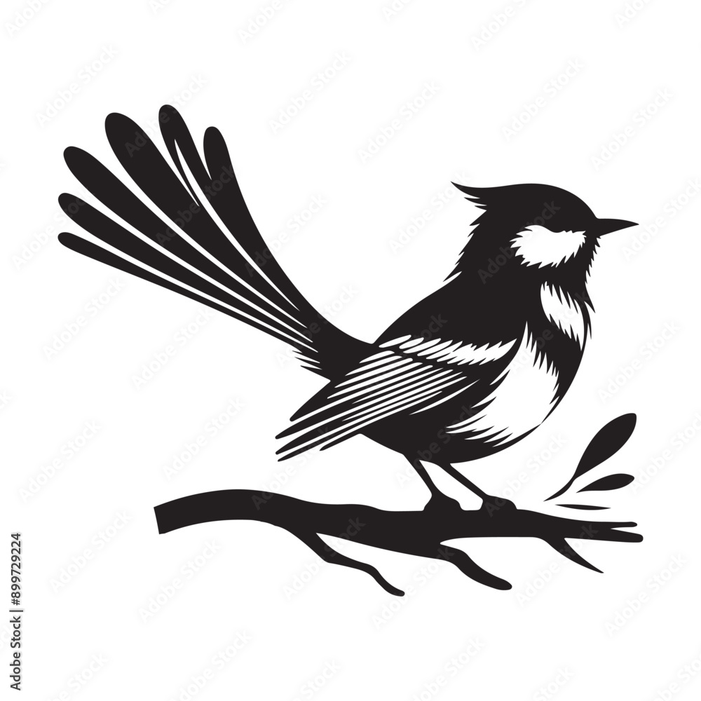 Fototapeta premium Bird silhouette Vector art illustration eps