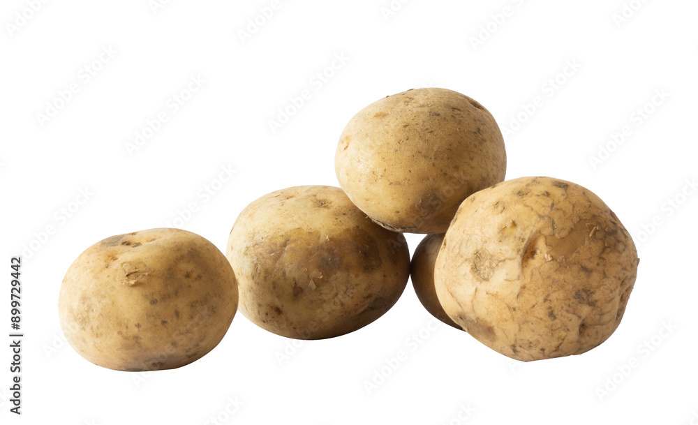potatoes isolated on white background potatoes isolated on white background