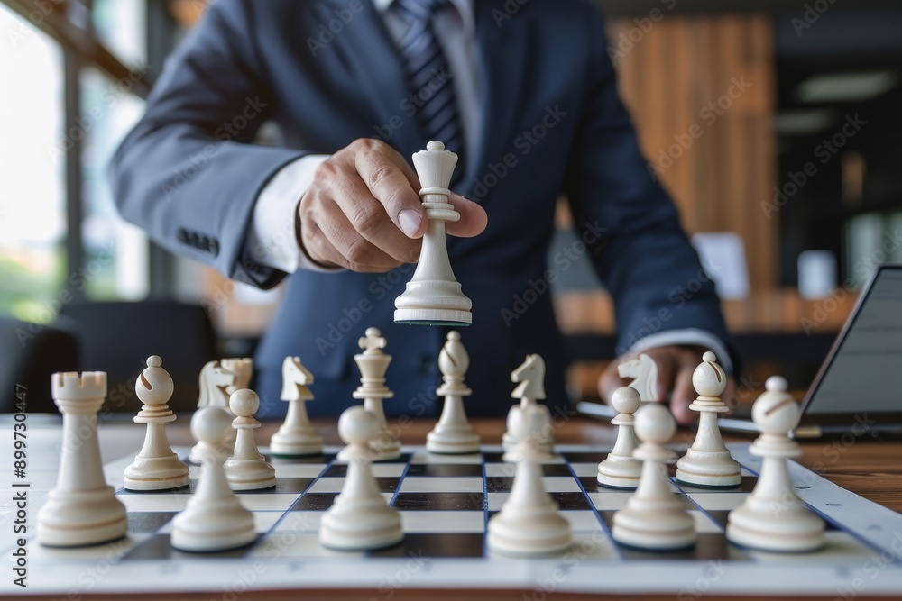 Person developing competitive strategy for market positioning, showcasing strategic thinking Person developing competitive strategy for market positioning, showcasing strategic thinking