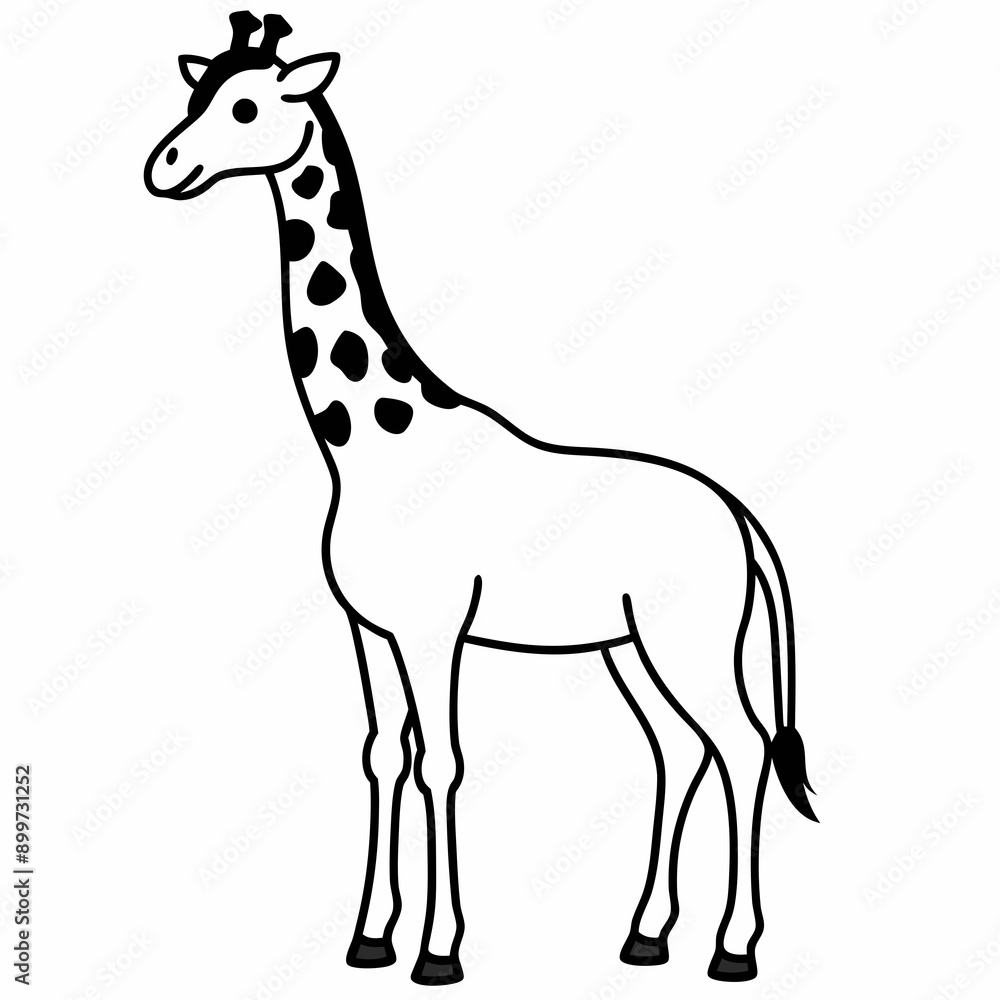 Giraffe head Silhouette Vector Illustration
Giraffe head Silhouette Vector Illustration