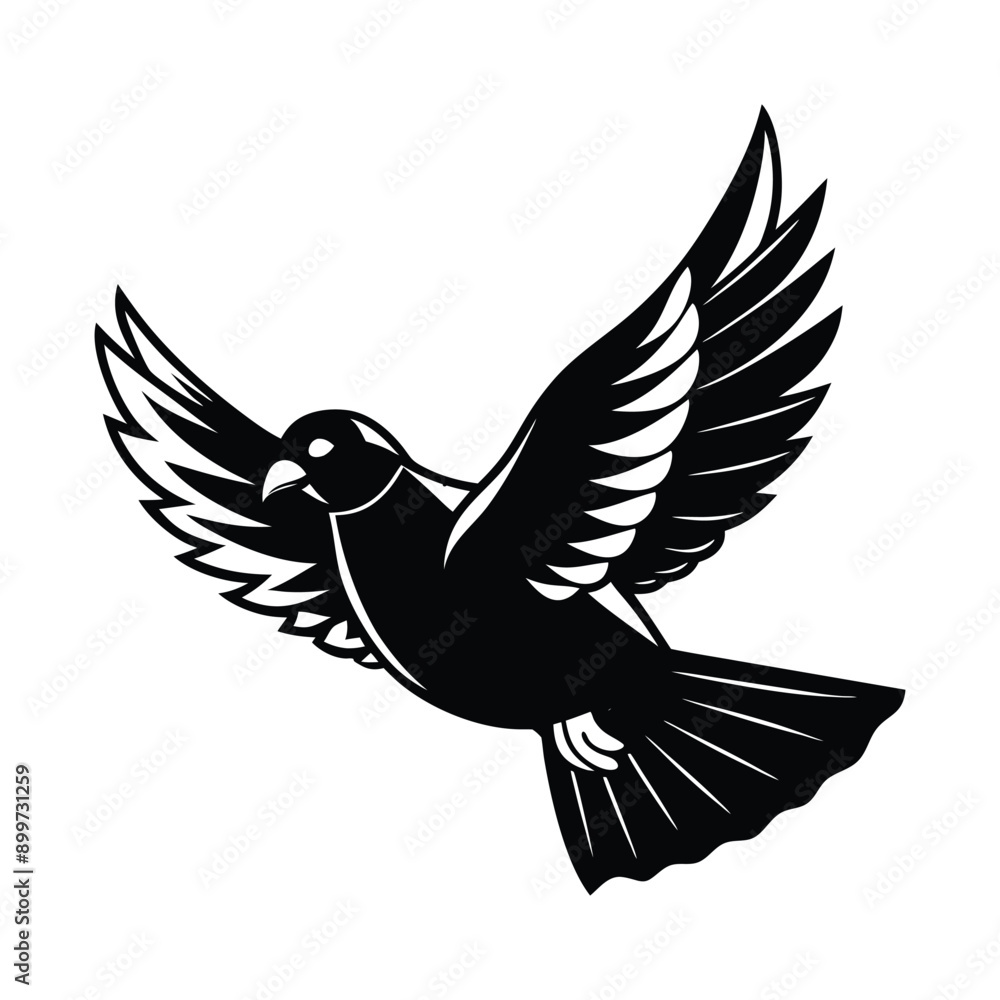 Obraz premium Bird silhouette Vector art illustration eps