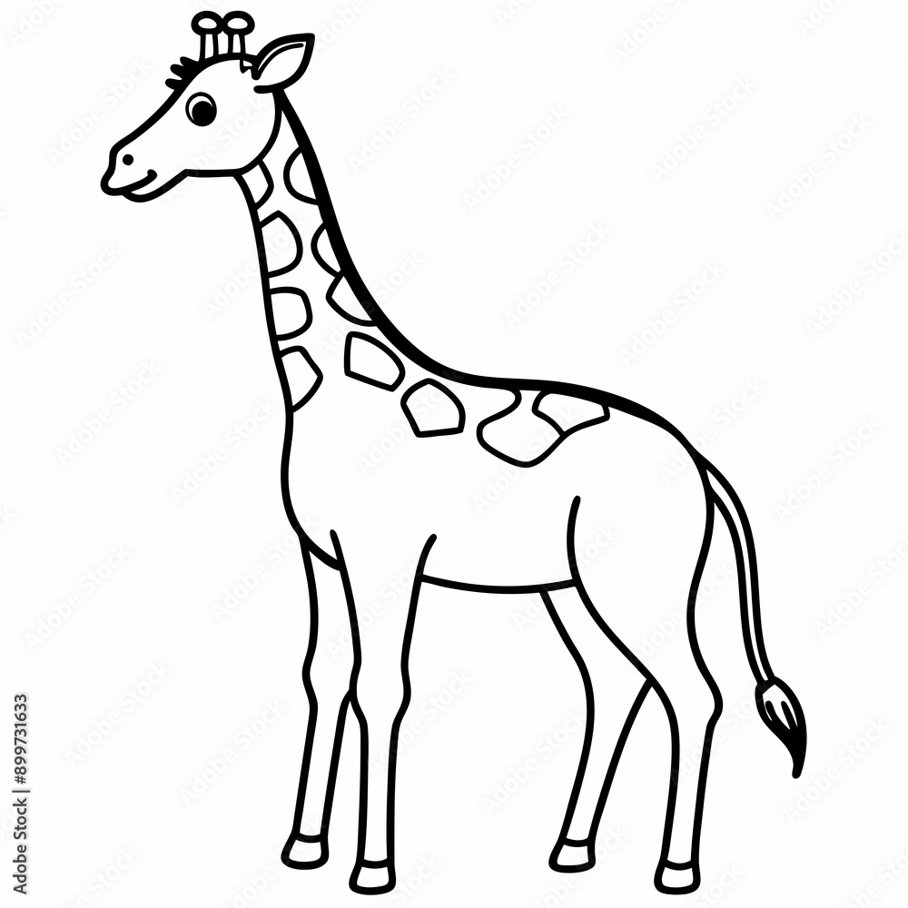 Giraffe head Silhouette Vector Illustration
Giraffe head Silhouette Vector Illustration