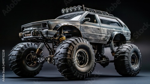 Wallpaper Mural A monster truck with huge tires and a black roof Torontodigital.ca