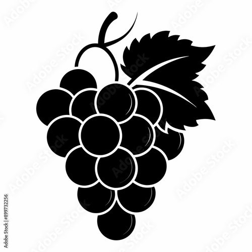 Grape Silhouette Vector Illustration
