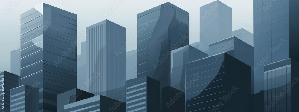 Modern blue and grey geometric abstract illustration in real estate business theme. Modern blue and grey geometric abstract illustration in real estate business theme.