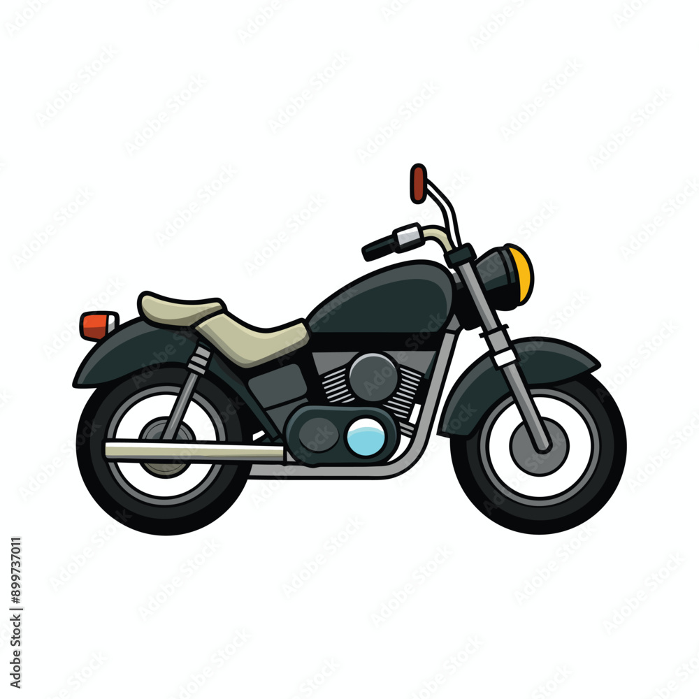 Obraz premium Silhouette motorbike vector