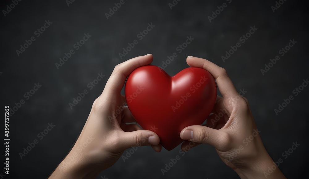Obraz premium Hands Holding a Heart Symbol