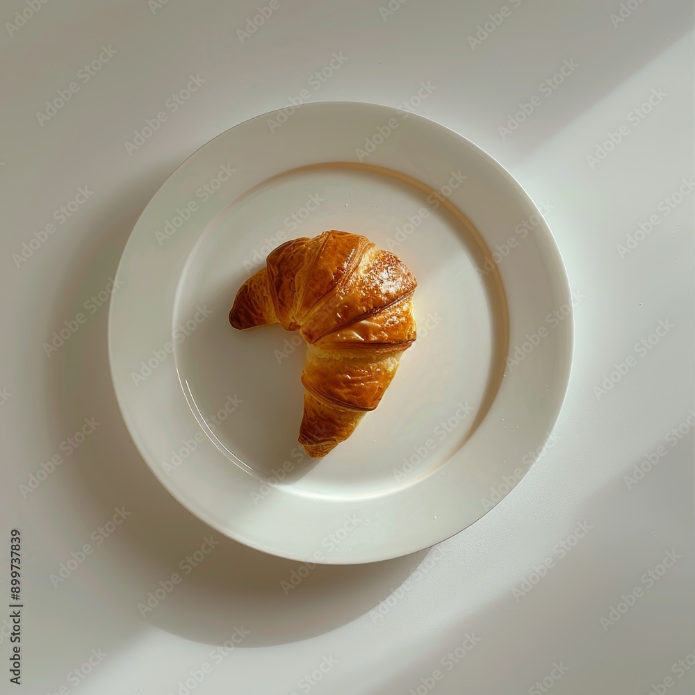 croissant on white table croissant on white table