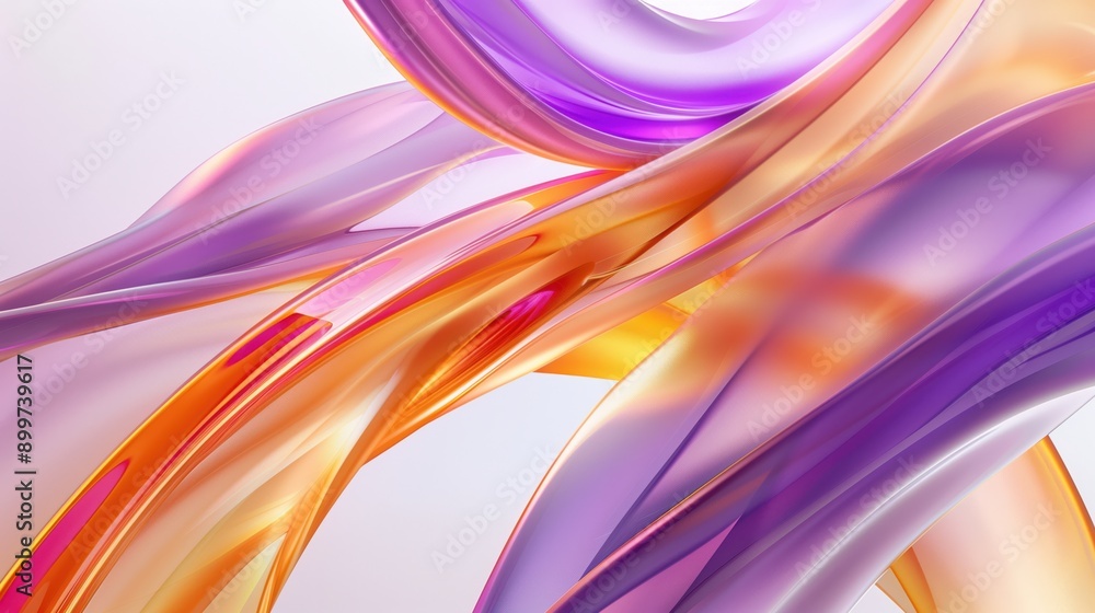 This image features intertwining swirls in purple and orange, creating a visually stunning abstract composition. This image features intertwining swirls in purple and orange, creating a visually stunning abstract composition.