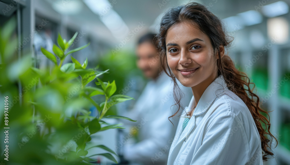 indian female scientist looking while working at lab indian female scientist looking while working at lab