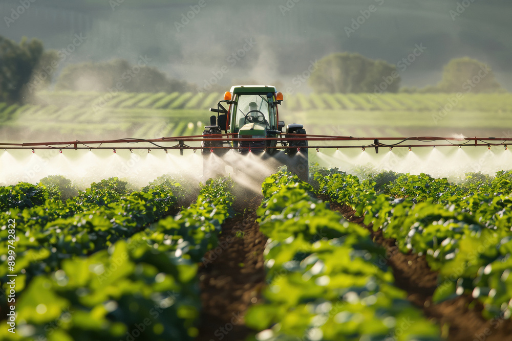 Fototapeta premium agrochemicals work on agricultural crops