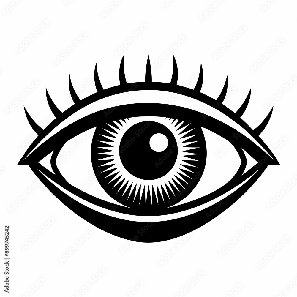 Fototapeta premium Eye Silhouette Vector Illustration