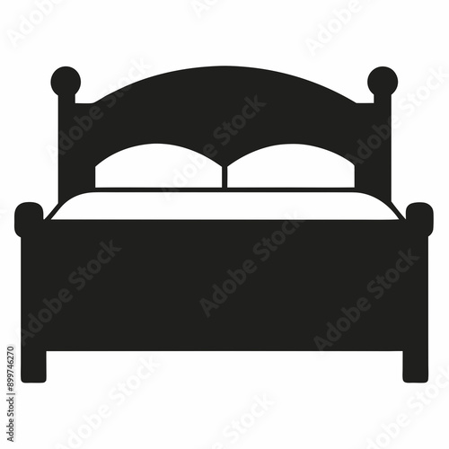  Bed Silhouette Vector Illustration