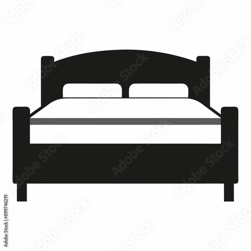  Bed Silhouette Vector Illustration