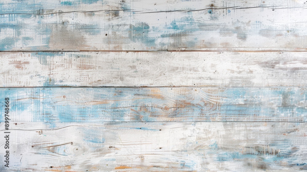 Obraz premium Stained Plywood. Real Natural Wood Texture Background with White and Blue Tones