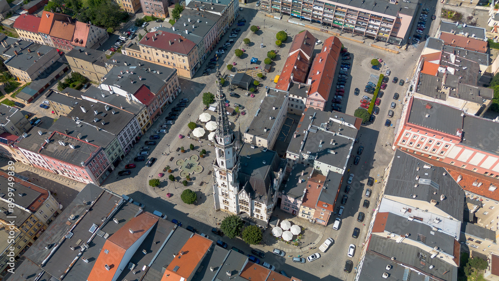 Fototapeta premium Aerial view of Ząbkowice Śląskie, Poland