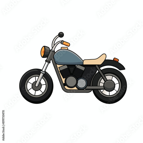 Silhouette motorbike vector