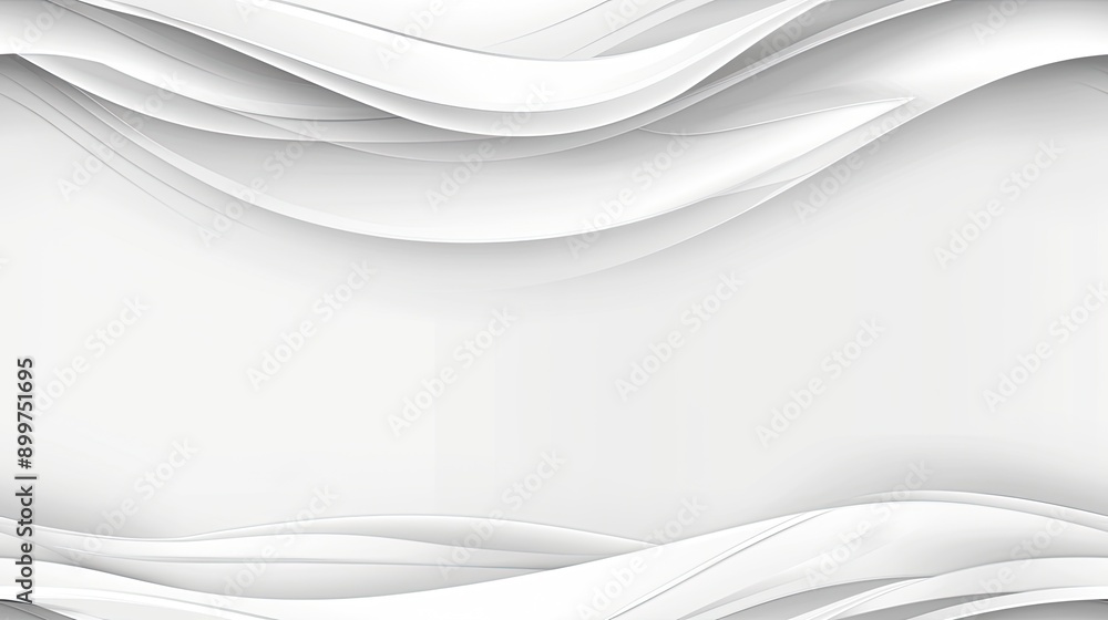 Smooth white silk cascades softly, creating gentle waves and reflections in a sophisticated atmosphere SEAMLESS PATTERN