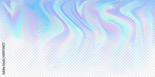 Rainbow Light Prism Effect. Vector Spectrum Neon Color on Transparent Background. Translucent Crystal Spectrum Background.