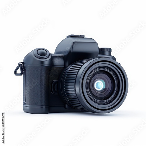 High-resolution DSLR camera with a sleek design perfect for capturing stunning images in various environments.