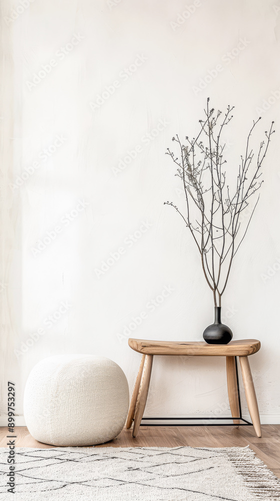 Living room interiors design composition with minimal furniture and natural window lighting. Living room interiors design composition with minimal furniture and natural window lighting.
