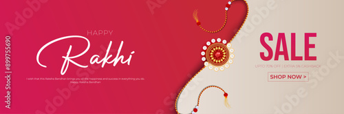 Happy Raksha Bandhan Post and Greeting Card. Indian Culture Rakhi Celebration Background with Text and Rakhi Vector Illustration