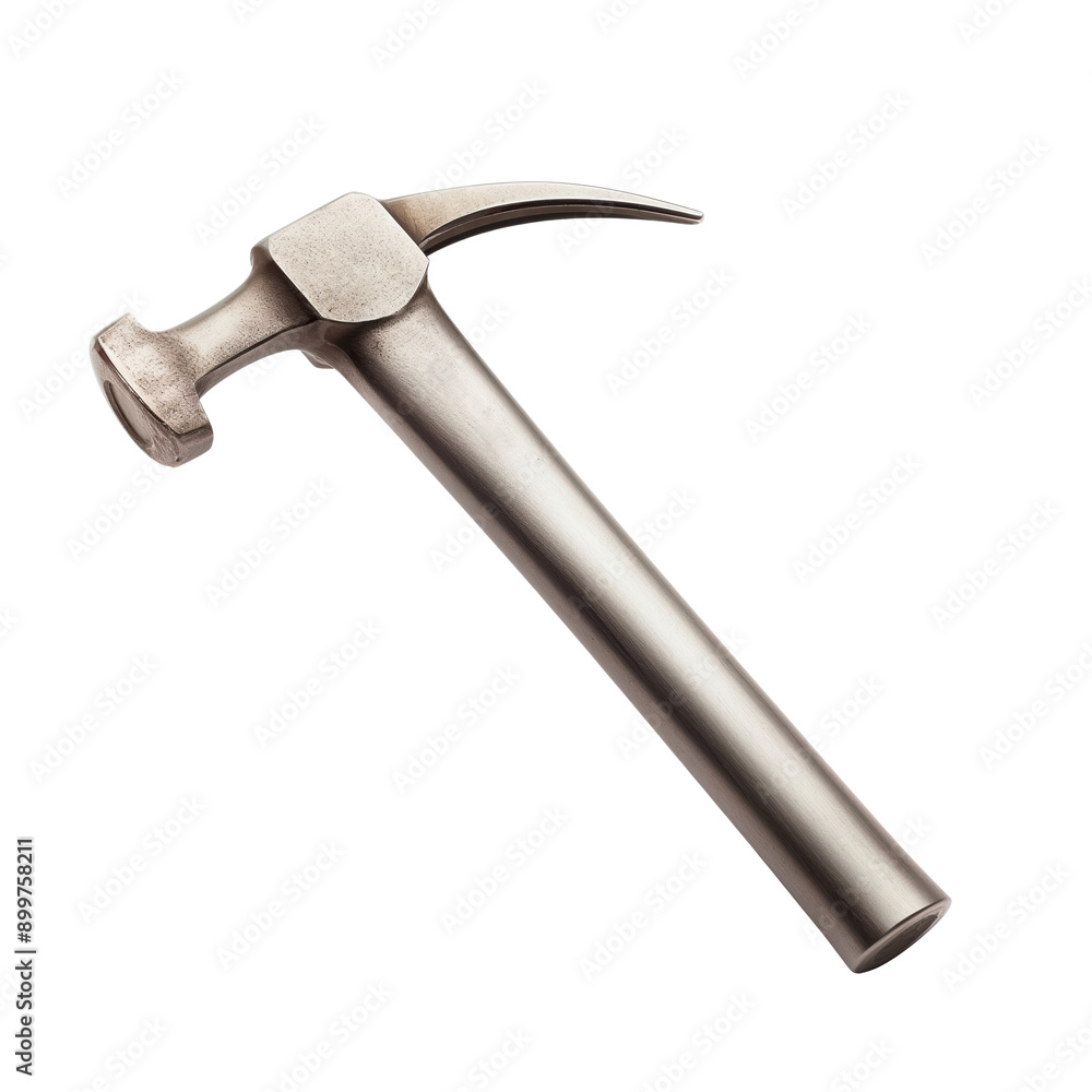 Metal roofing hammer with nail puller and smooth handle on transparent background Metal roofing hammer with nail puller and smooth handle on transparent background