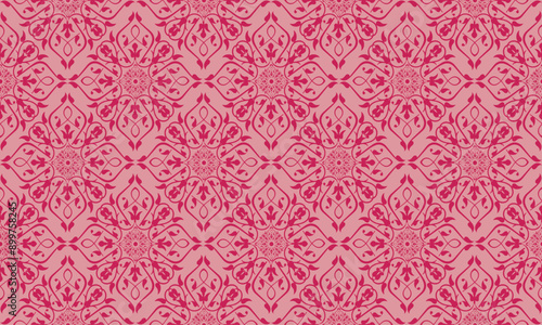 Oreintal Flora Damask Seamless pattern  embroidery, Indian style.  art ornament print.Design for carpet, cover.wallpaper, wrapping, fabric, clothing