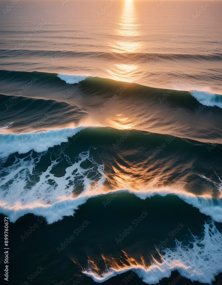 Fototapeta premium waves crashing on rocks