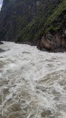 Tiger leaping gorge and raging Jinsha river, Yunnan, China photo