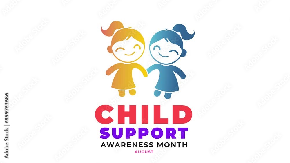 Child support awareness month. Child icon motion. Child support awareness month. Child icon motion.