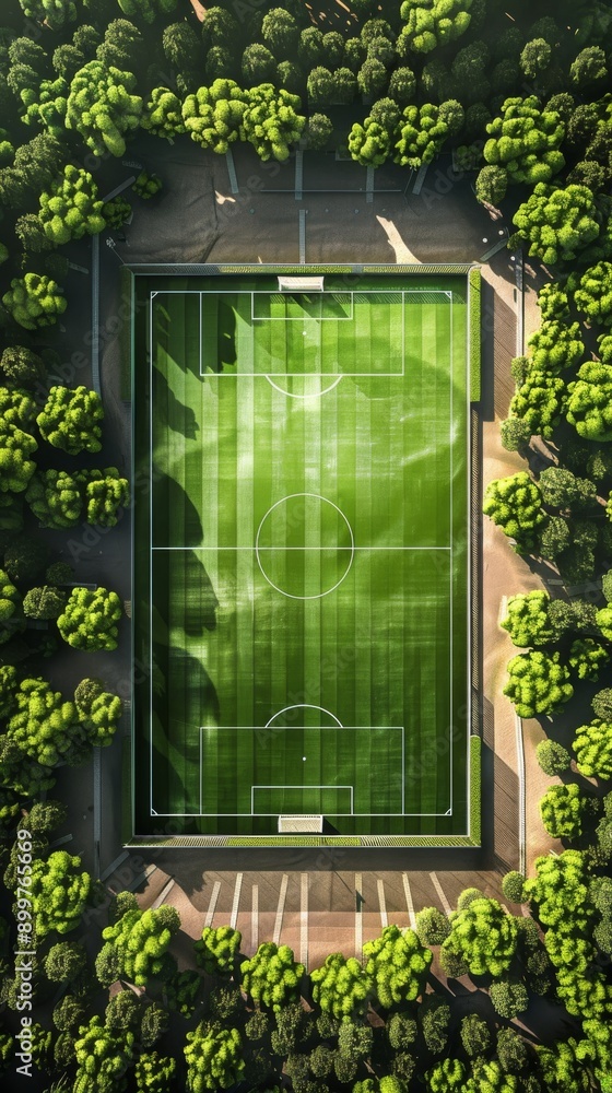 Aerial view of soccer stadium. Aerial view of soccer stadium.