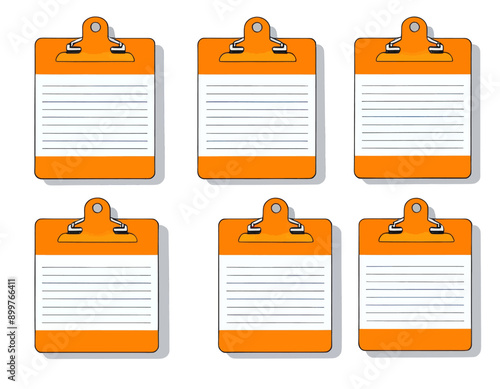 Set of Six Blank Report Cards