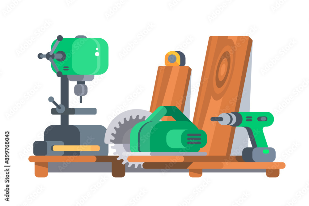 Fototapeta premium Workshop Tools and Materials