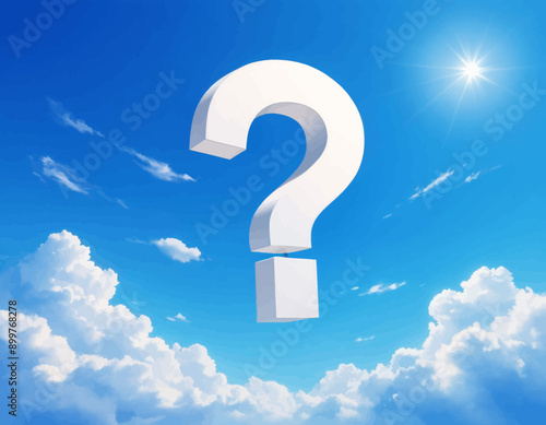 Question Mark Floating in the Sky
