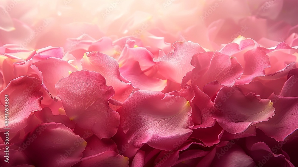 Fototapeta premium Rose petal texture as a calming abstract background, light pink tones,