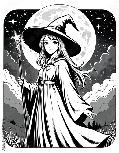 Moonlit Witch's Gaze
