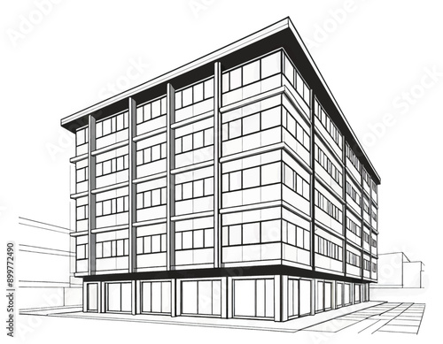 Modern High-Rise Apartment Building