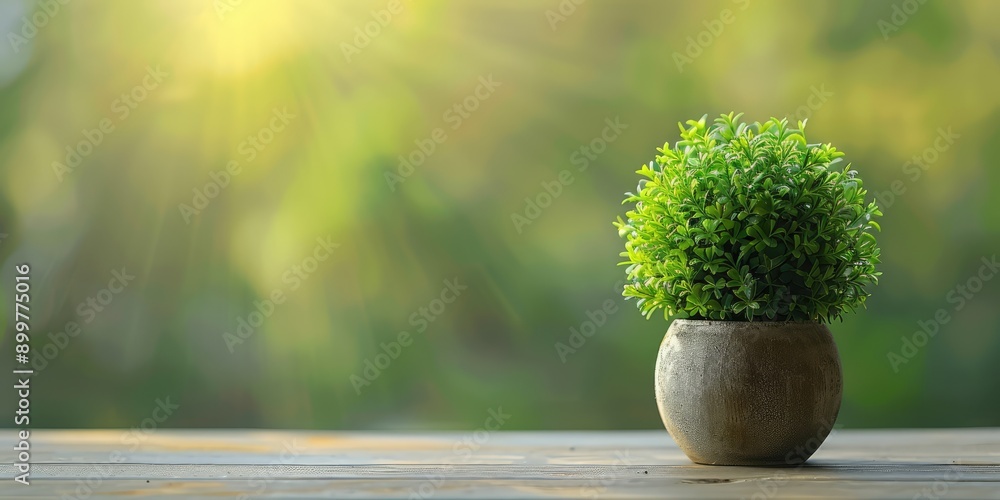 Potted plant, background .Ai generation.