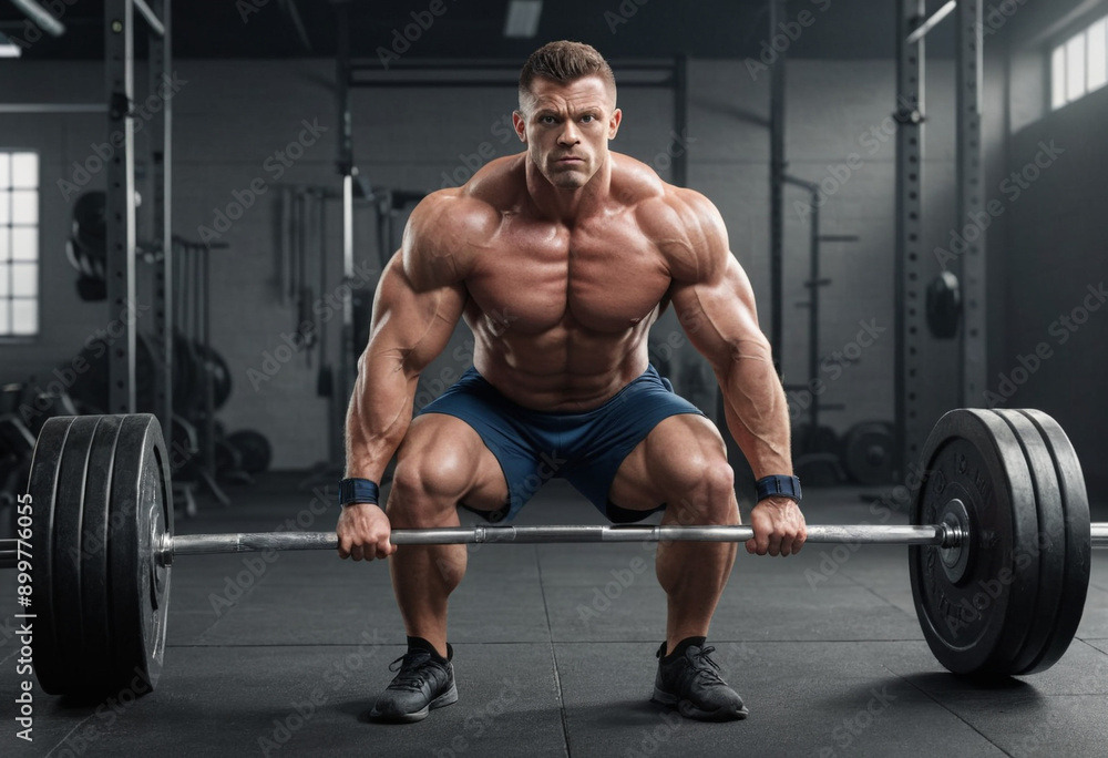 Weightlifters lifting barbells Weightlifters lifting barbells