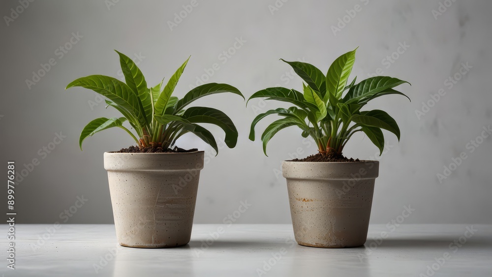 Fototapeta premium Potted Plants in Natural Light