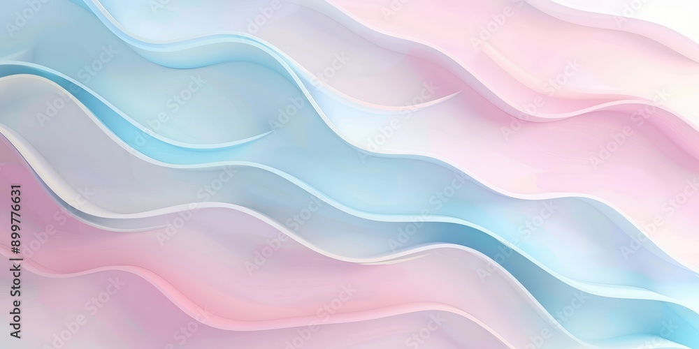 Waves pastel colors light background. Ai generation. Waves pastel colors light background. Ai generation.