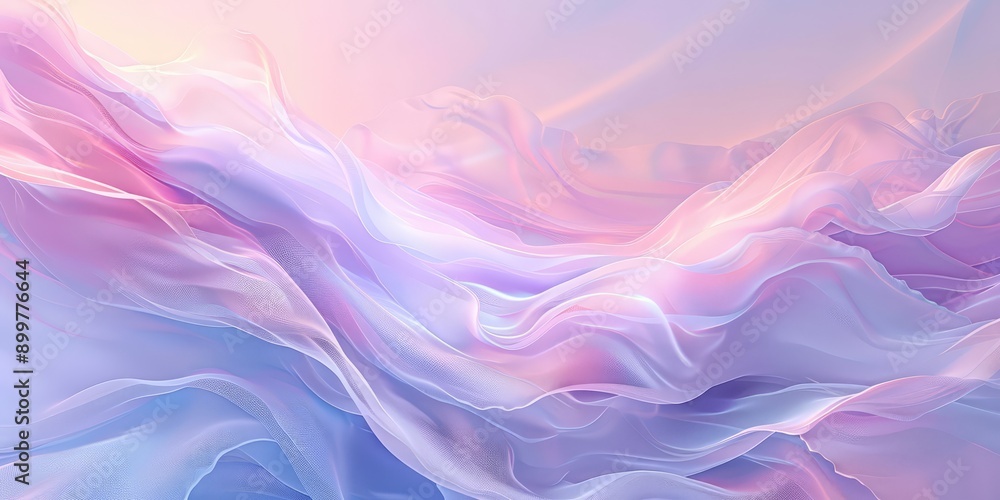 Waves pastel colors light background. Ai generation. Waves pastel colors light background. Ai generation.