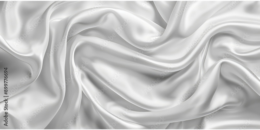 Obraz premium White silk background. Ai generation.