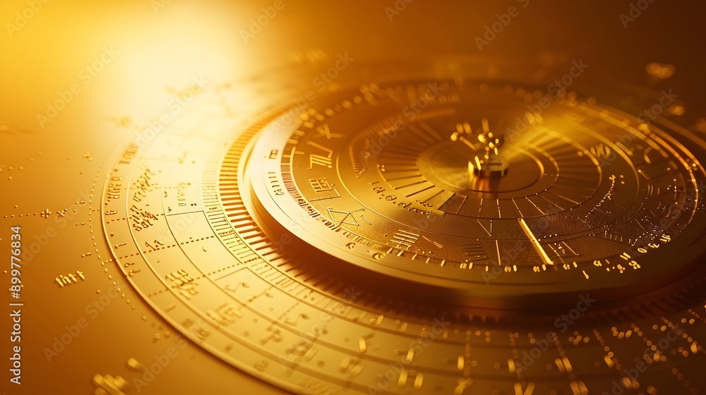 Futuristic Digital Sundial Casting Binary Shadow,Crypto Time Measurement Concept Futuristic Digital Sundial Casting Binary Shadow,Crypto Time Measurement Concept
