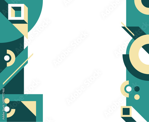 Abstract geometric layout template, left and right margins