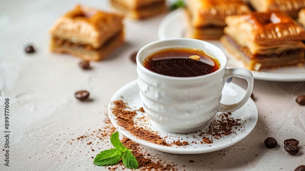 Turkish coffee. selective focus. Generative AI, Turkish coffee. selective focus. Generative AI,