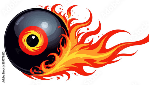 Eye of the Storm: A Flame-Filled Eye Illustration